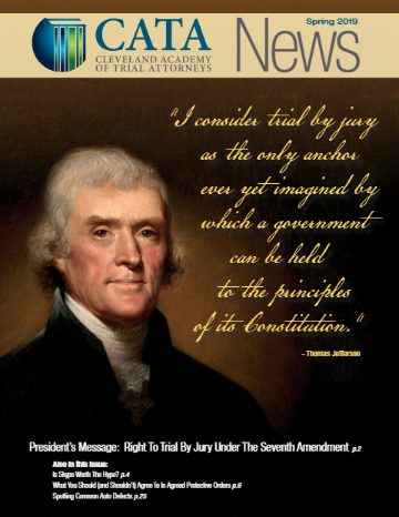 CATA News — Spring 2019 cover